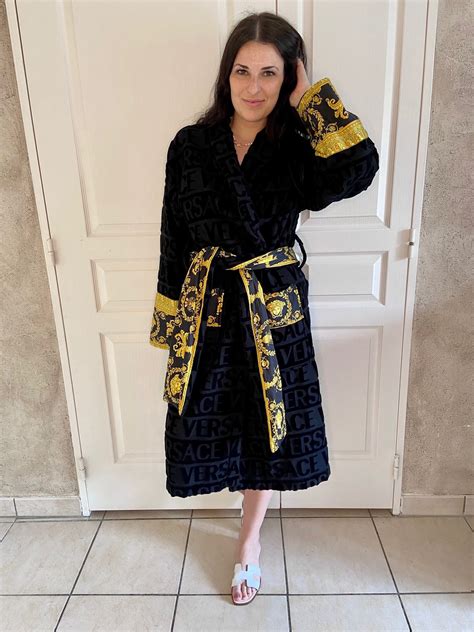 versace bathrobe outlet|Versace robe cost.